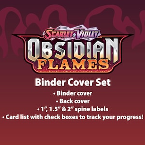 Scarlet & Violet | Obsidian Flames - Binder Cover Set - Cover, Back Cover, Spine and Set List