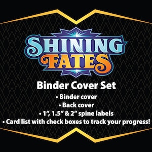 Sword & Shield | Shining Fates - Binder Label Collection - Cover, Back Cover, Spine and Set List