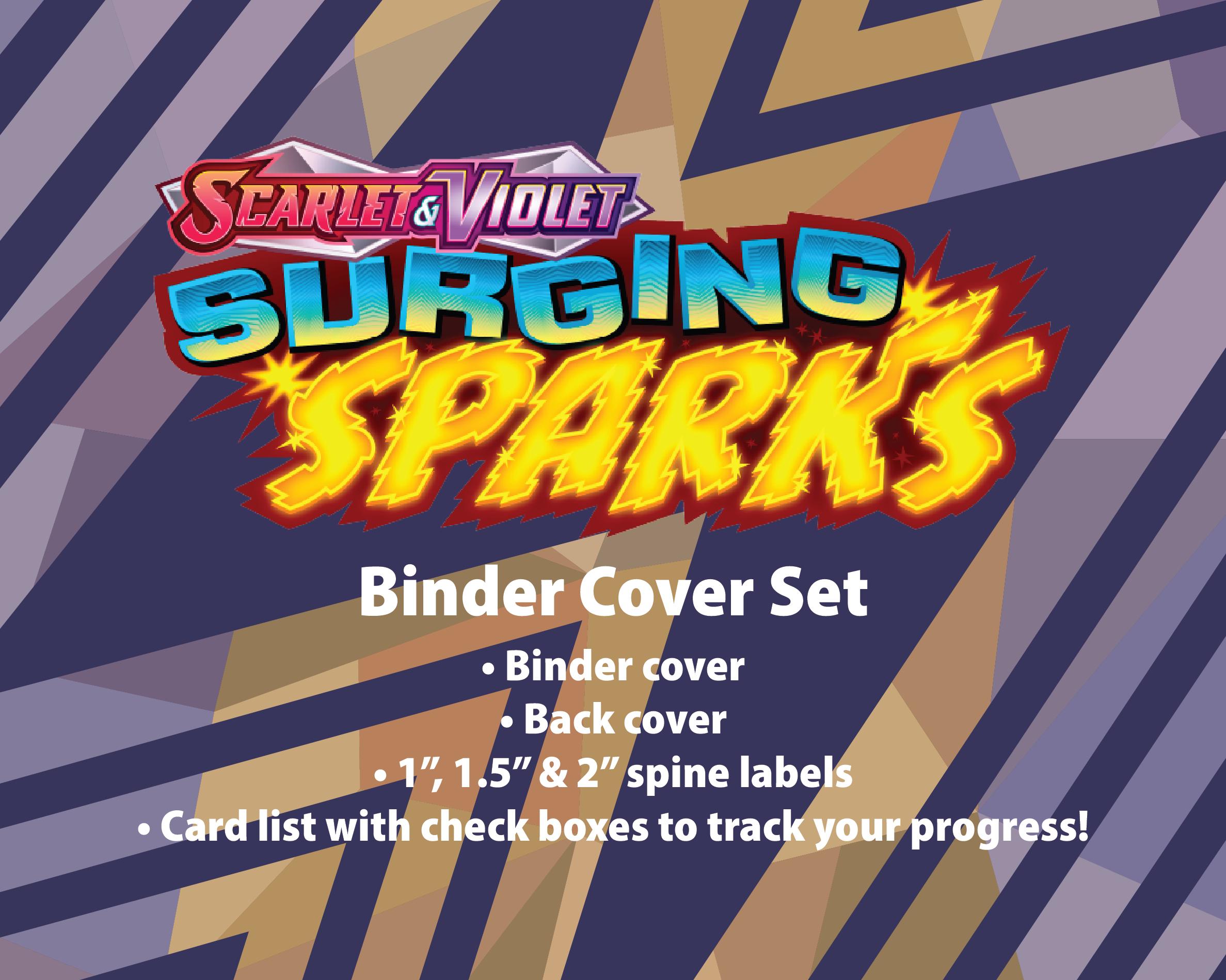 Scarlet & Violet | Surging Sparks - Binder Label Collection - Cover, Back  Cover, Spine and Set List - Etsy