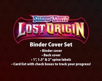 Espada y Escudo / Origen Perdido - Colección de etiquetas para carpeta - Portada, contraportada, lomo y lista de canciones - Descarga digital