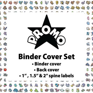 Pokemon TCG | Promokaart - Set met bindmiddellabels - Omslag, achteromslag en rug
