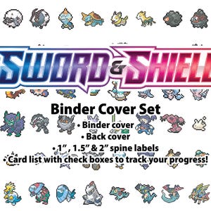 Schwert & Schild | PROMO Karten - Binder Label Collection - Cover, Buchrücken, Rückcover und Setlist