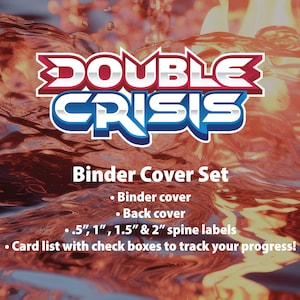 XY / Double Crisis - Colección de etiquetas de carpeta - Portada, contraportada, lomo y lista de canciones