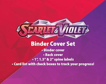 Scarlet & Violet | SV Base - Binder Label Set - Cover, Back Cover, Spine and Set List