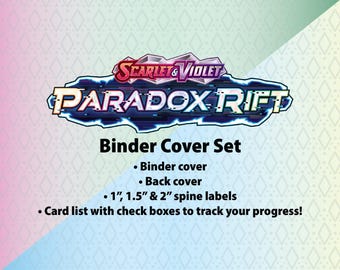 Scarlet & Violet | Paradox Rift - Binder Label Set - Cover, Back Cover, Spine and Set List