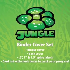 Base Set | Jungle - Binder Label Set - Cover, Back Cover, Spine and Set List