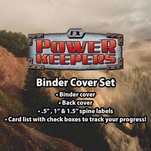 EX Ruby Sapphire / Power Keepers - Juego de etiquetas para carpetas: tapa, contratapa, lomo y lista de juegos