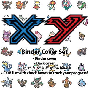 XY | Promo Card - Binder Label Collection - Cover, Back Cover, Spine and Set List