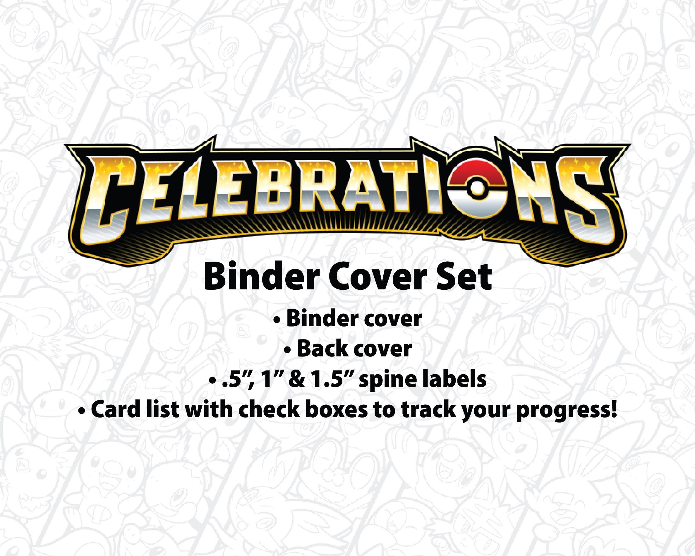 Sword & Shield | Celebrations - Binder Label Collection - Cover, Back Cover, Spine and Set List - Etsy Sword & Shield | Celebrations - Binder Label Collection - Cover, Back Cover, Spine and Set List - Etsy