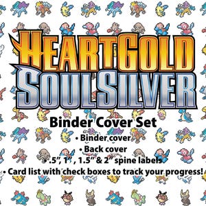 HeartGold SoulSilver | Promo Cards - Binder Label Set - Cover, Back Cover, Spine and Set List
