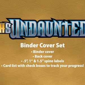 HeartGold SoulSilver | Undaunted - Binder Label Set - Cover, Back Cover, Spine and Set List