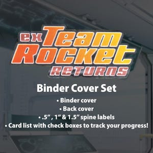 EX Ruby Sapphire / Team Rocket Returns - Juego de etiquetas para carpetas: portada, contraportada, lomo y lista de canciones