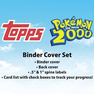 TOPPS | The Movie 2000 - PKMN Binder Label Collection - Cover, Back Cover, Spine and Set List