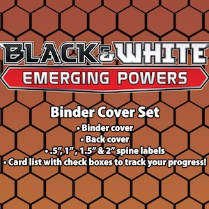 Black & White | Emerging Powers - Binder Label Set - Cover, Back Cover, Spine and Set List