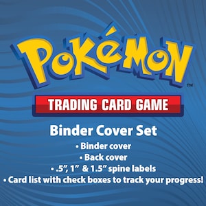 Base Set | PKMN Base Set - Binder Label Set - Cover, Back Cover, Spine and Set List