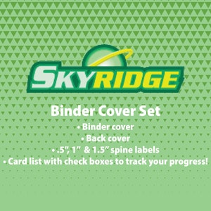 E-Card | Skyridge - Binder Label Collection - Cover, Back Cover, Spine and Set List