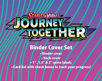 Pokemon Binder Pokmon TCG Scarlet & Violet Journey Together Holographic  Binder Tag & Keychain  Collectible Accessory By Rare Zone Pokemon  Collector Binder