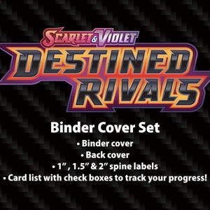 スカーレット＆バイオレット | Destined Rivals - バインダーラベルコレクション - 表紙、裏表紙、背表紙、セットリスト