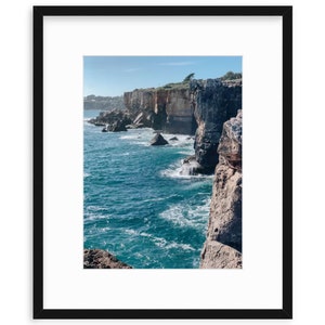 Rocky Ocean Cliff, Cascais, Portugal Digital Photography Print