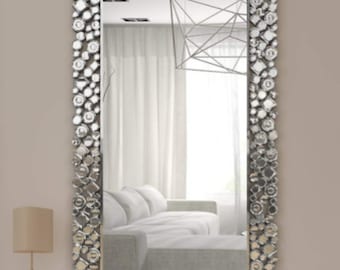 MUAUSU Gorgeous Decorative Wall Mirror Rectangle Wall Mirrors for Bedroom Livingroom 24 x 36