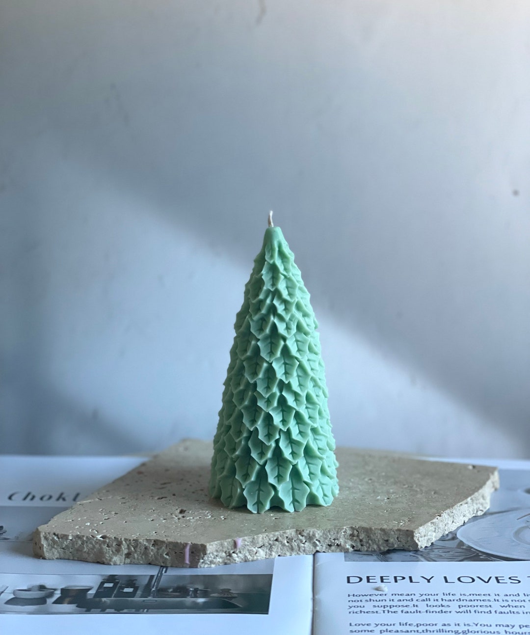 Christmas Tree, Pillar Candle, Holiday Decor, Gifts for Friends