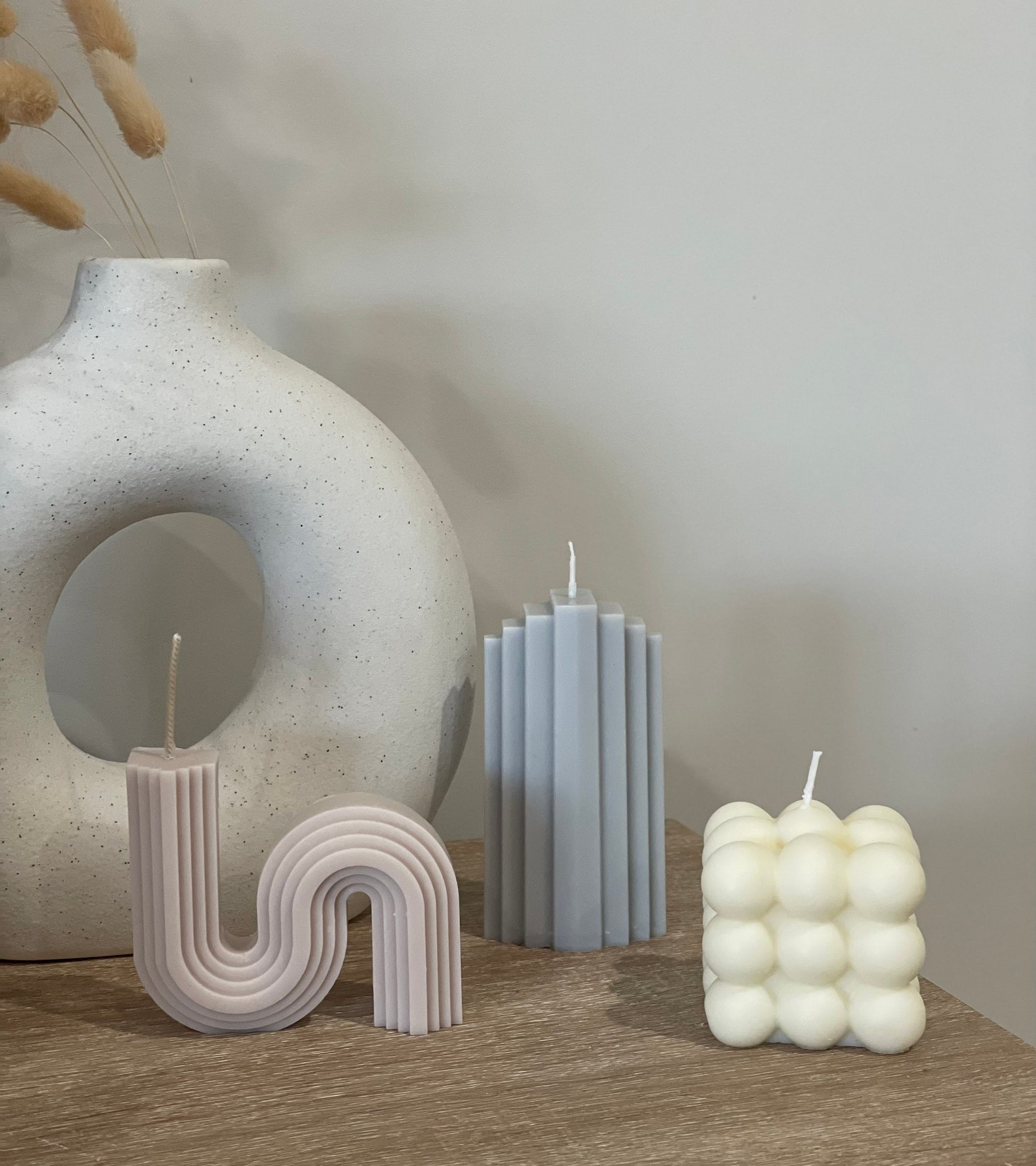 Pillar candle pillars abstract home decor home styling Etsy