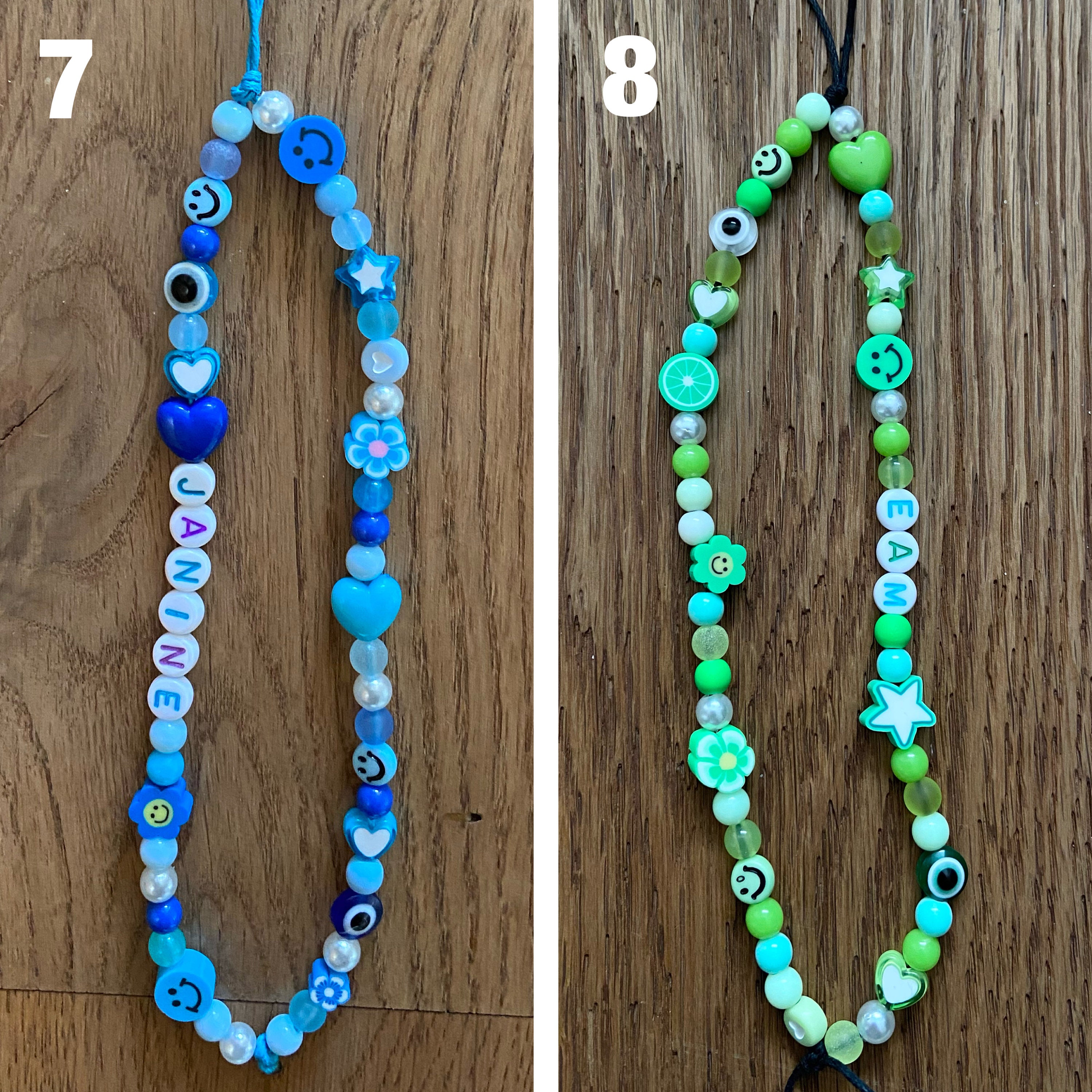 Cute beaded y2k style phone chain / charm / strap / colourful Etsy