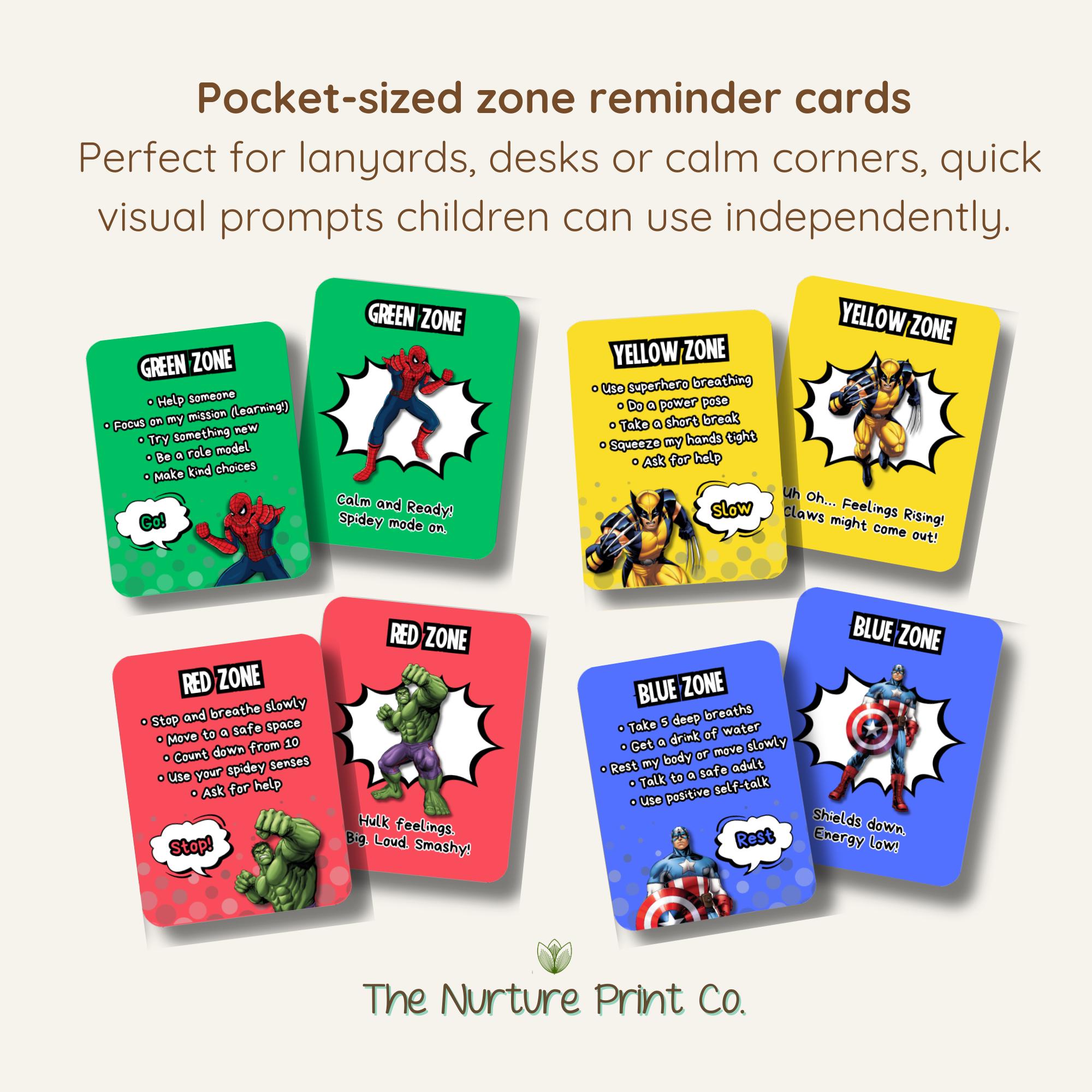 Superhero Zones of Regulation Pack | Emotional Regulation Posters ...