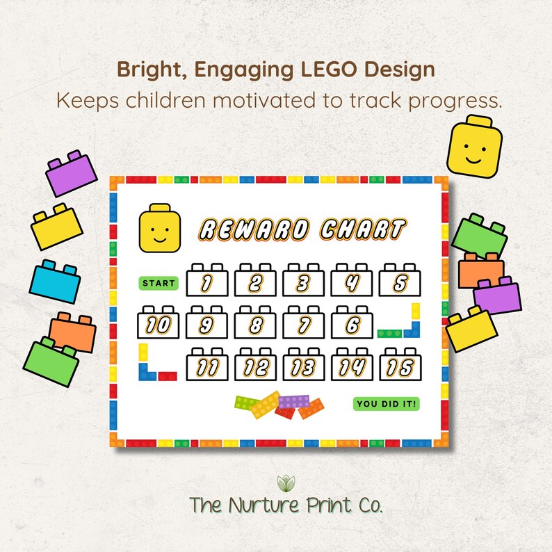 LEGO Themed Reward Chart Printable | Behaviour Chart for Kids | Visual ...