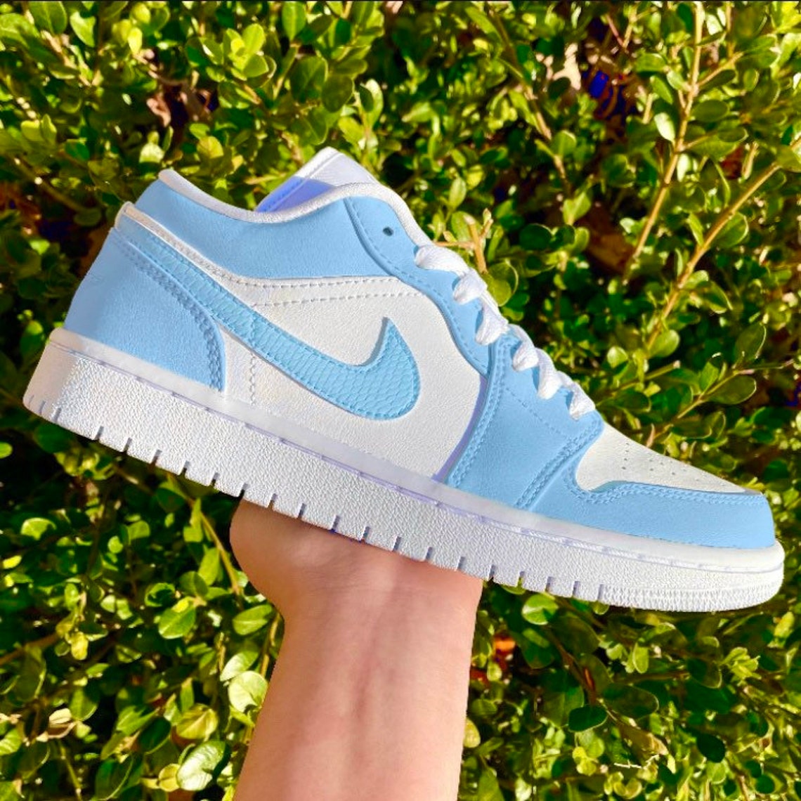 lilac and blue jordans
