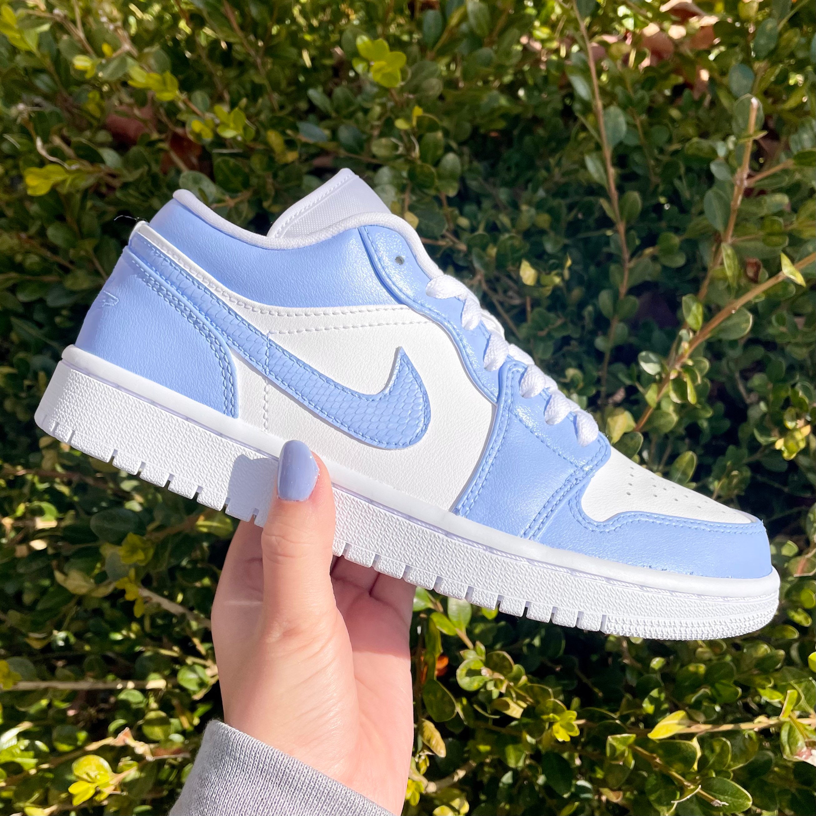 Custom Lavender Colorblock Air Jordan 1 Low Etsy(03)
