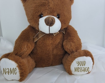 Custom teddy bear| Anniversary gift | Baby shower gift | Bridesmaid gift | Christening| Graduation