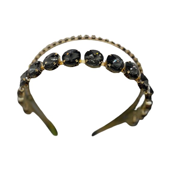 Gray Rhinestone Crystal Headband: Luxe Wedding Hair  display picture 3