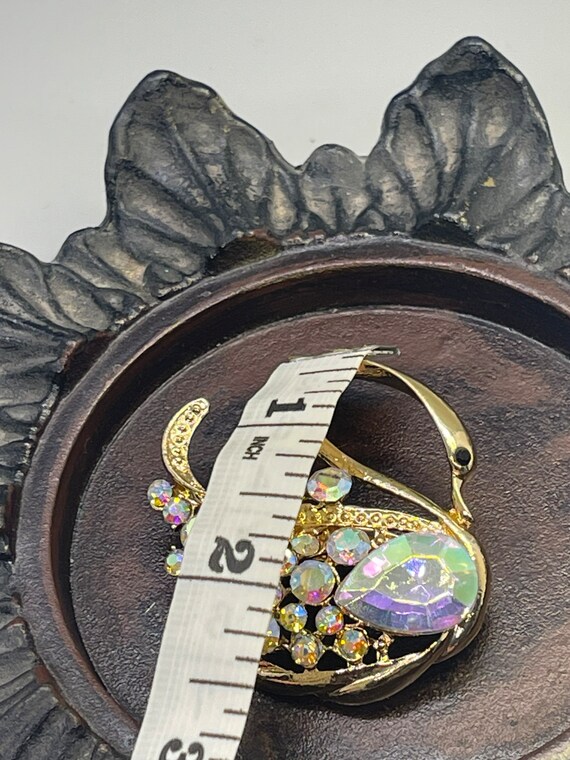 Spilla A Forma Di Cigno Di Cristallo - Regalo Elegante Per Donne, 4x4cm, Lega Senza Nichel - Foto 5