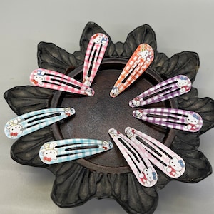 Kitty Girls salon snap clips 10 pc set salon clips girls little girls hair accessory accessories jewelry Jewelry hair accessory