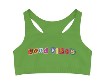 Good Vibes Seamless Sports Bra (AOP)