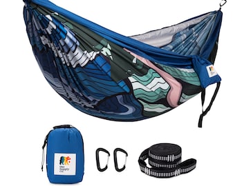 Yosemite National Park Hammock, Double Hammock comes w/ Carabiners and Tree Straps