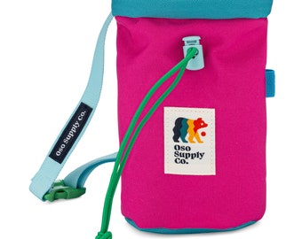 Classic Chalk Bag with Zipper Pocket | Magenta