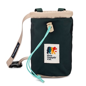 Classic Chalk Bag with Zipper Pocket | Cascade Green
