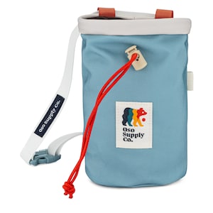 Classic Chalk Bag with Zipper Pocket | Mineral Blue