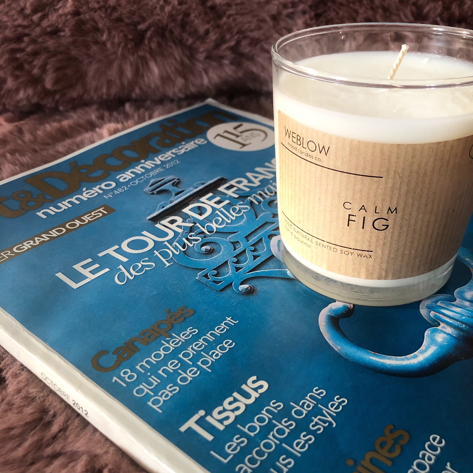 Scented Candle CALM FIG mood candles by weblow Etsy