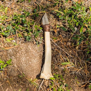 Magick Crystal Wand - Boar Bone, Lemurian Quartz Crystal