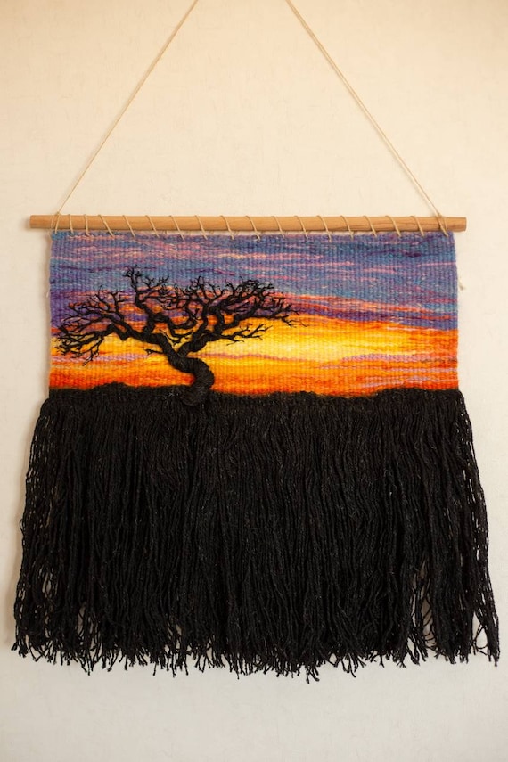 小物入れ 70s Weaving Textile Wall Art 1970s Mid-Century Hand Woven Textile Wall Hanging | Chairish