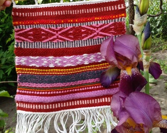 Mini woven wall hanging-Textured woven wall hanging-Handwoven Wall Art