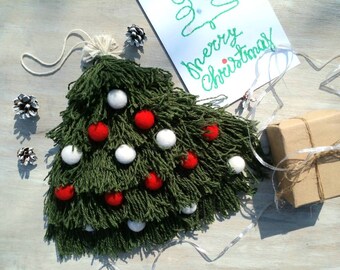 christmas tree decoration - christmas tree decor - boho wall weaving