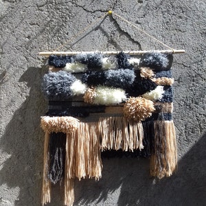 Woven Wall Hanging- MINIMALISM - woven tapestry, woven wall art , textile wall hanging