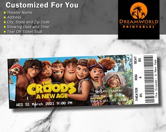 Printable Family Movie Night The Croods: A New Age Movie Tickets