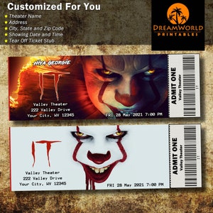 Printable Family Movie Night "IT" Tickets | Michael Myers