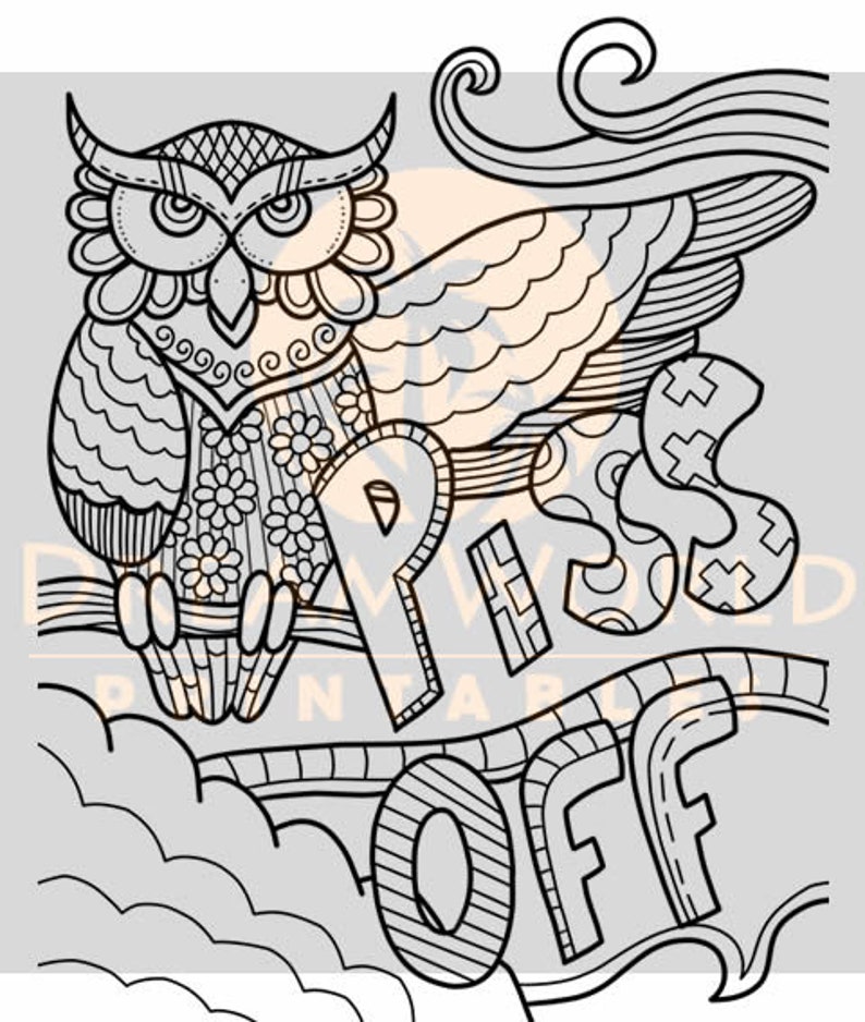 35 Adult Curse Word Printable Coloring Pages Digital Download - Etsy