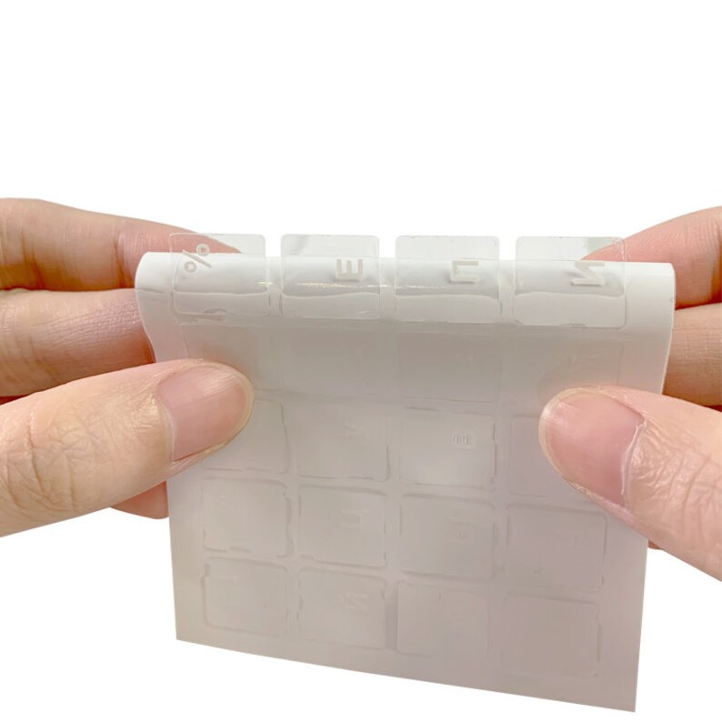 Transparent Keyboard Stickers RUSSIAN in 8 Colours Seethrough Clear for Laptop and Desktop